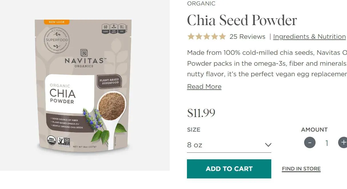 chia seed powder chia seed powder