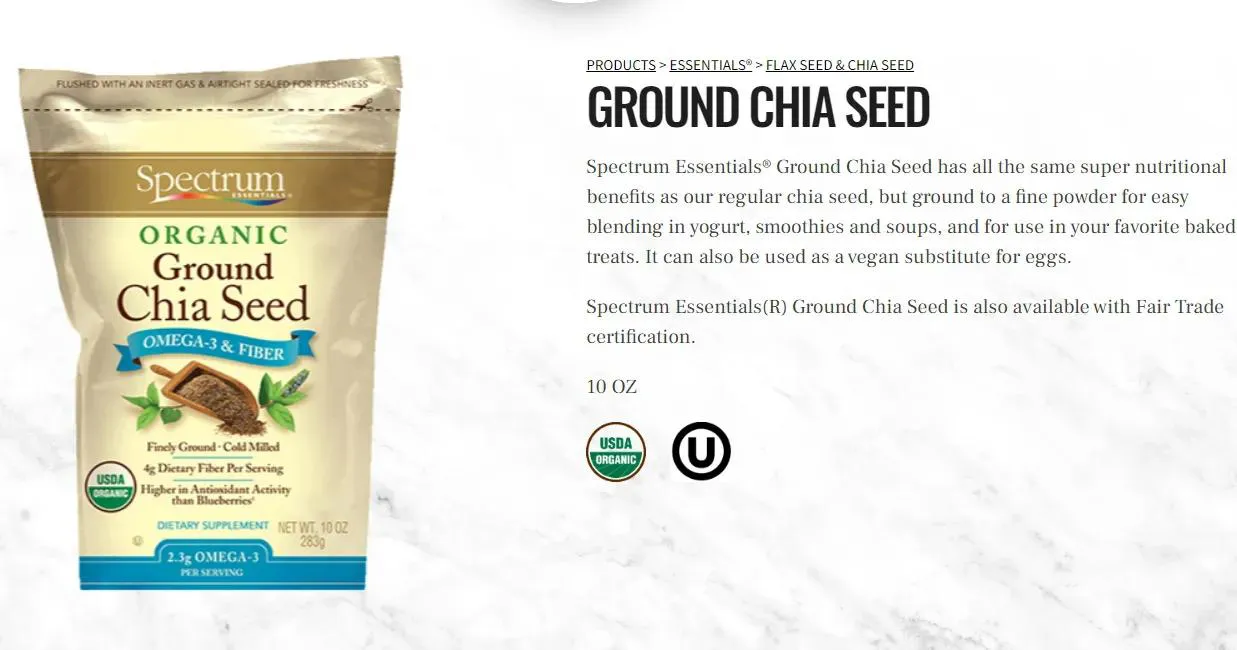 chia seed powder chia seed powder