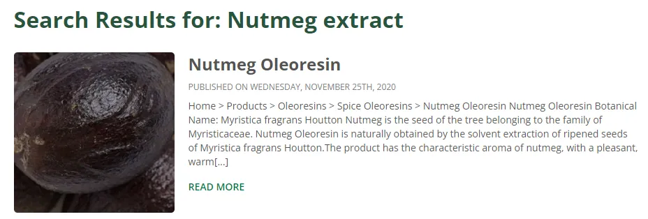 Nutmeg extract